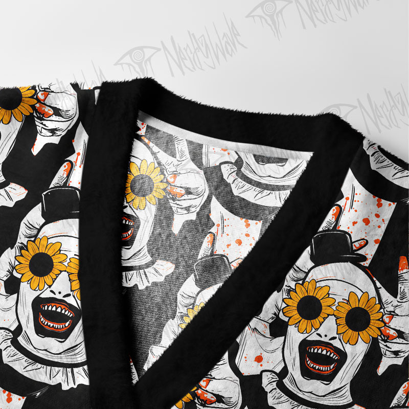 Art Clown Sunflowers Cardigan Sweater