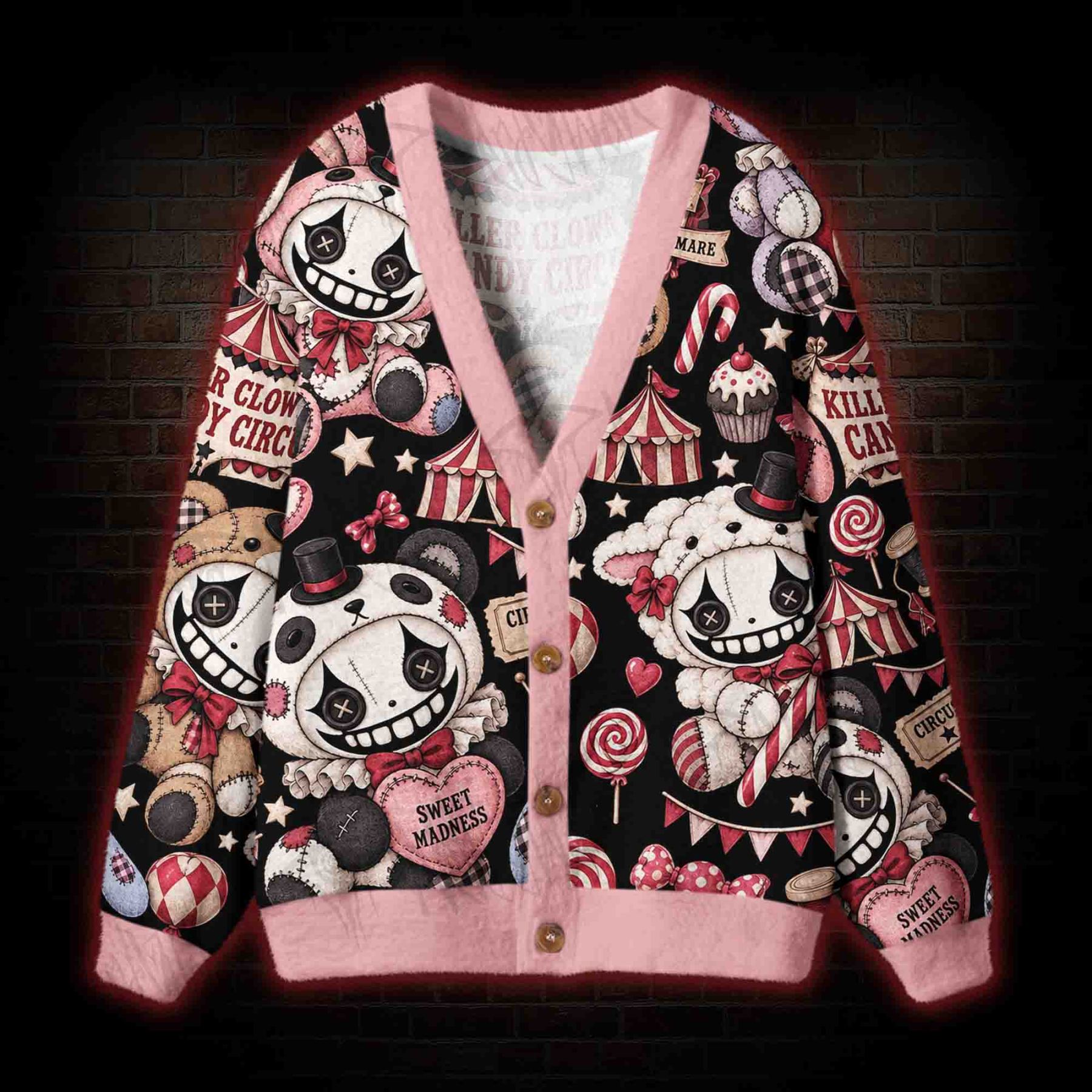 Candy Killer Circus Cardigan Sweater