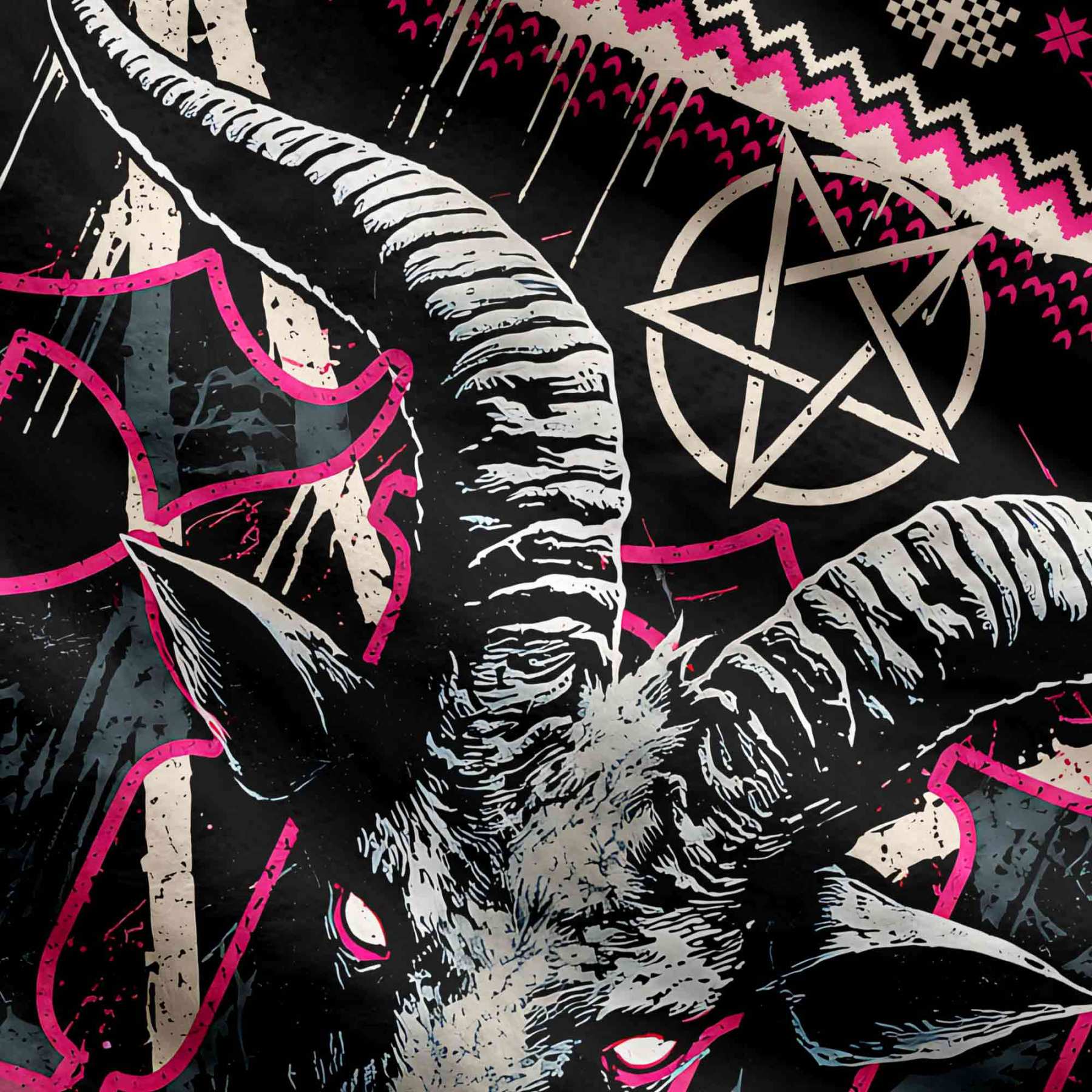 Baphomet Xmas Ugly Sweatshirts