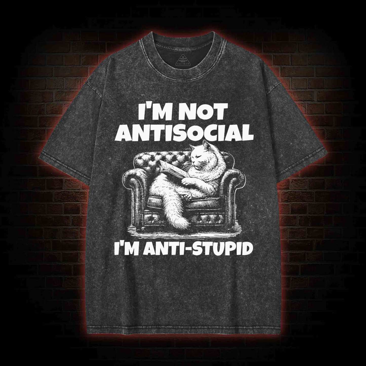 I'm Not Antisocial Washed T-shirt