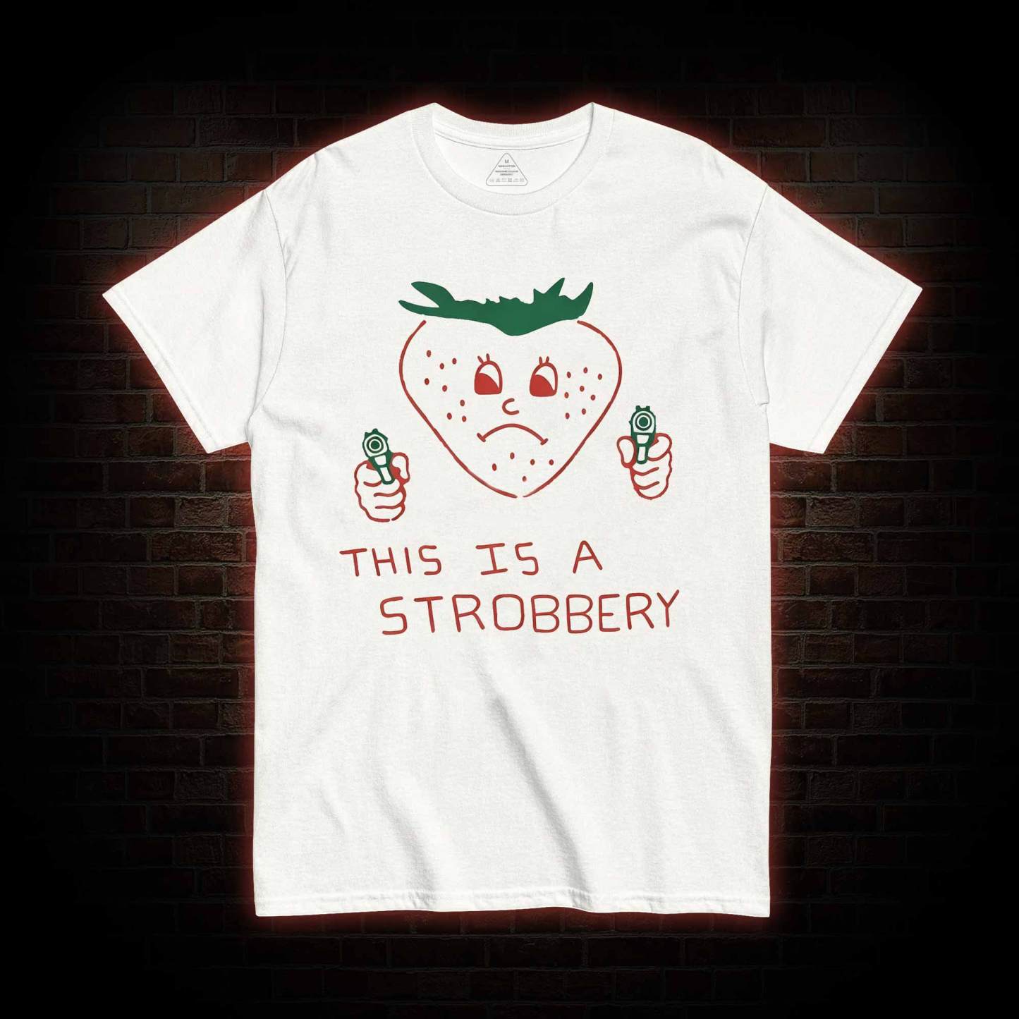 This is a Strobbery T-shirt
