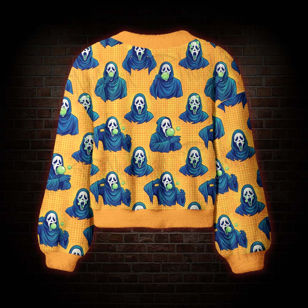Ghostface Bubble Party Women's Cardigan Sweater