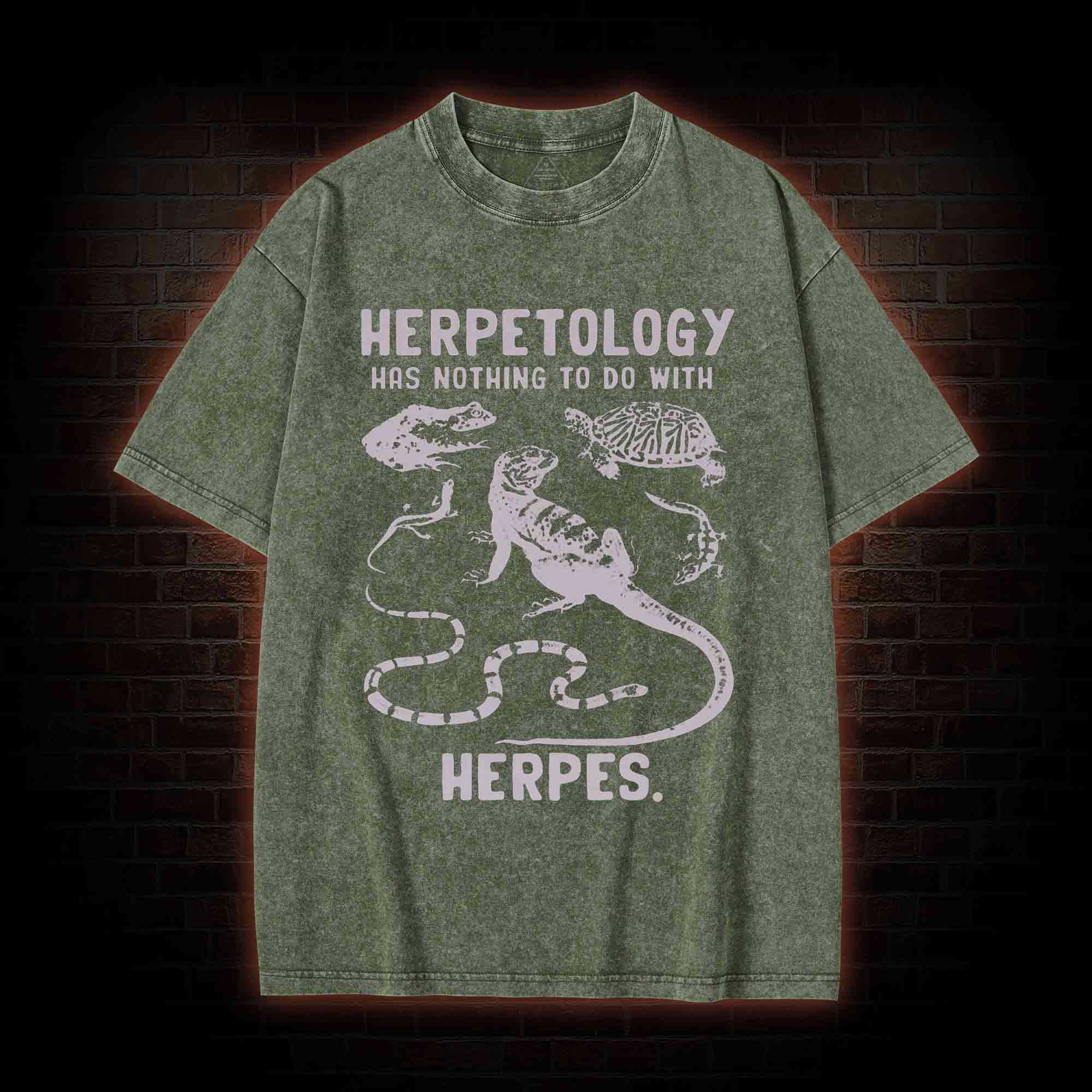 Herpetology Washed T-shirt