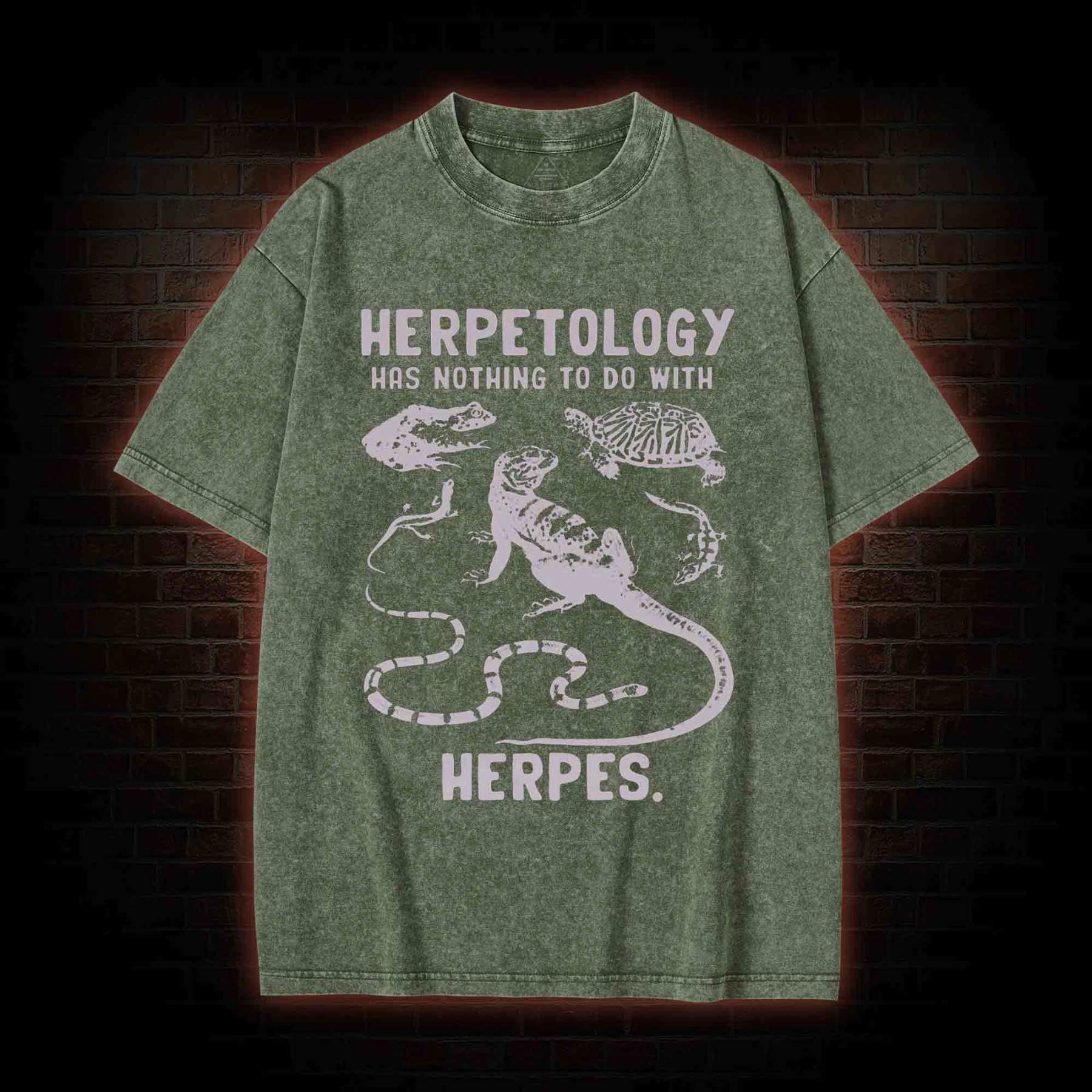 Herpetology Washed T-shirt