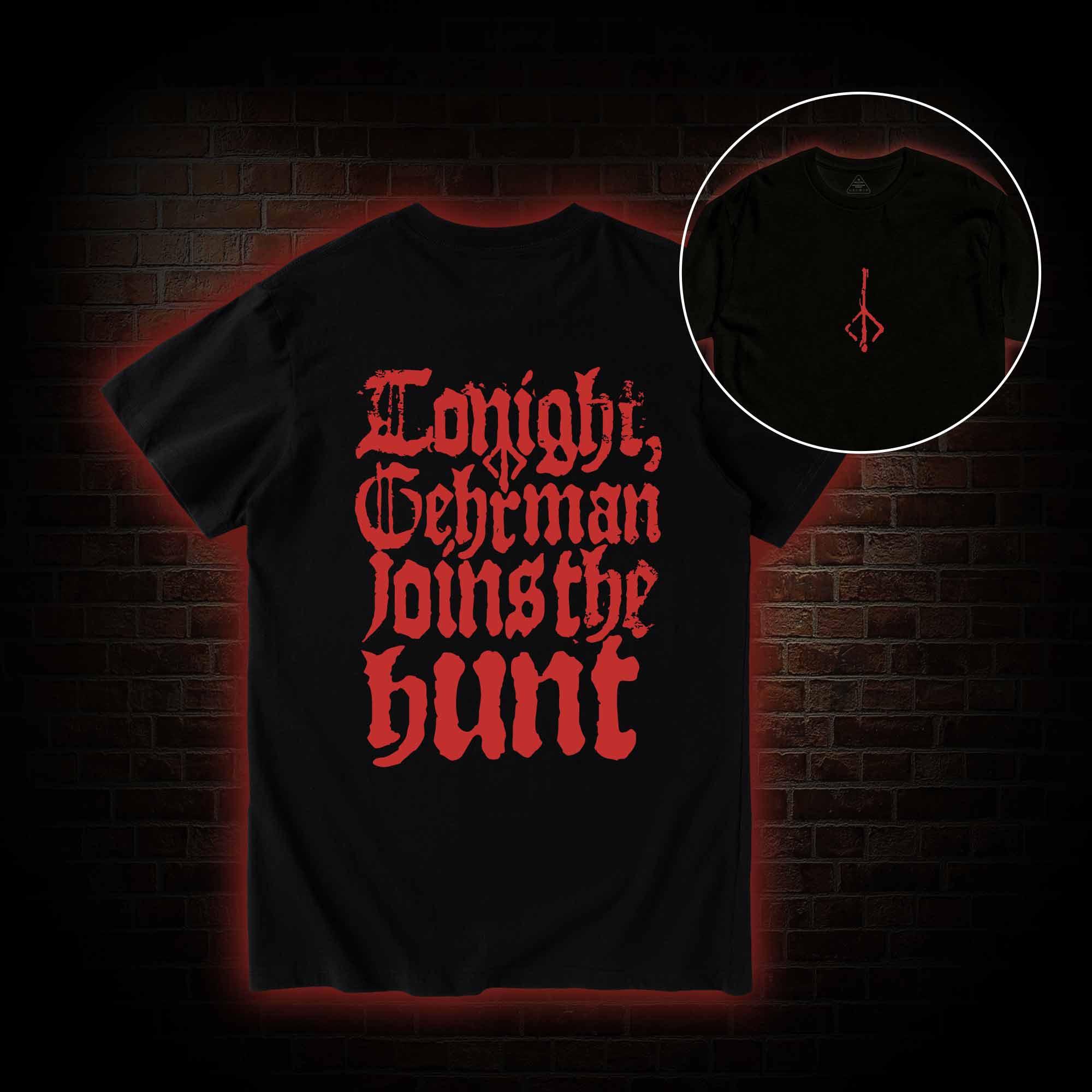 Gehrman Joins The Hunt Back Print T-shirt 