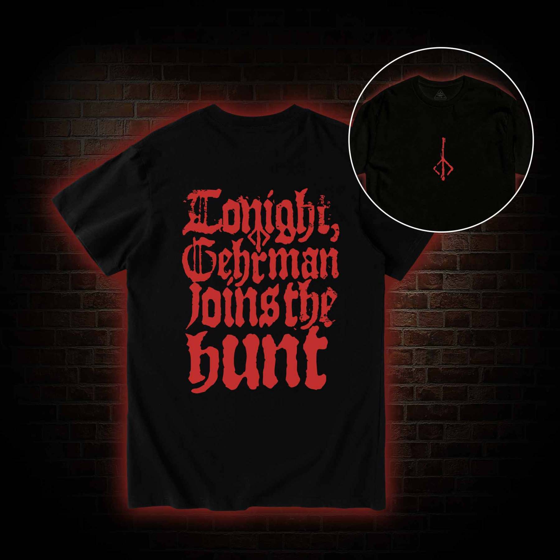 Gehrman Joins The Hunt Back Print T-shirt