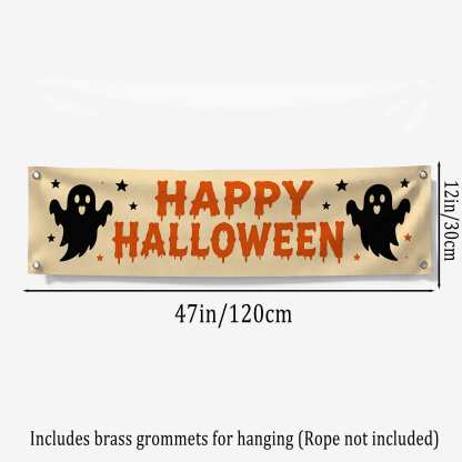The Ghost Happy Halloween Banner