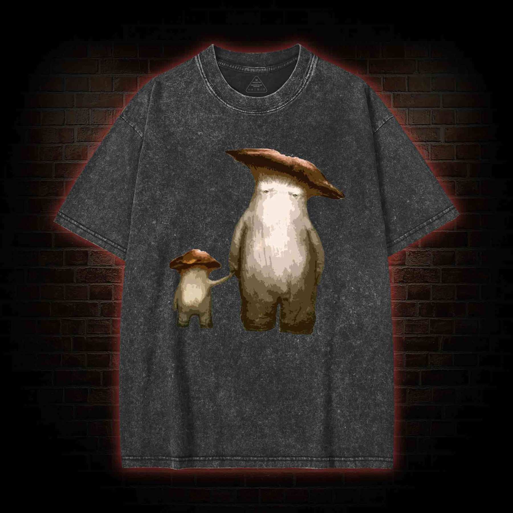 Mushroom People Washed T-shirt