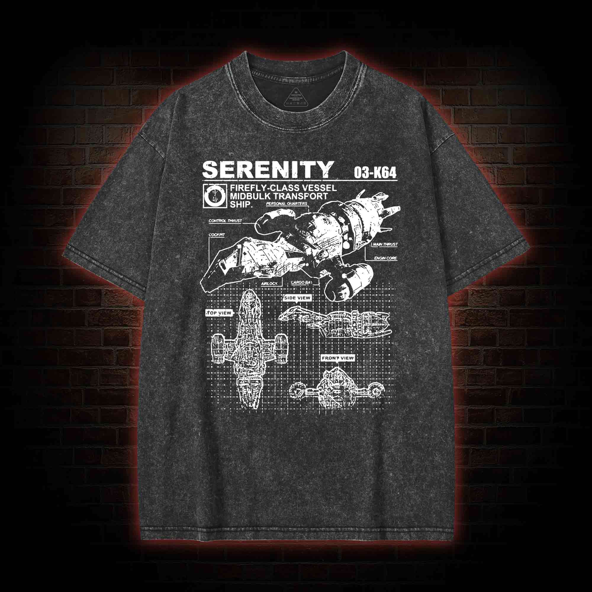 Firefly vessel Washed T-shirt