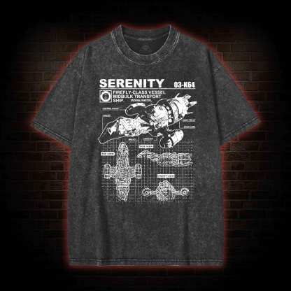 Firefly vessel Washed T-shirt