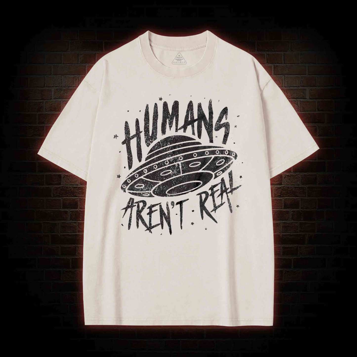 Humans aren't Real Washed T-shirt