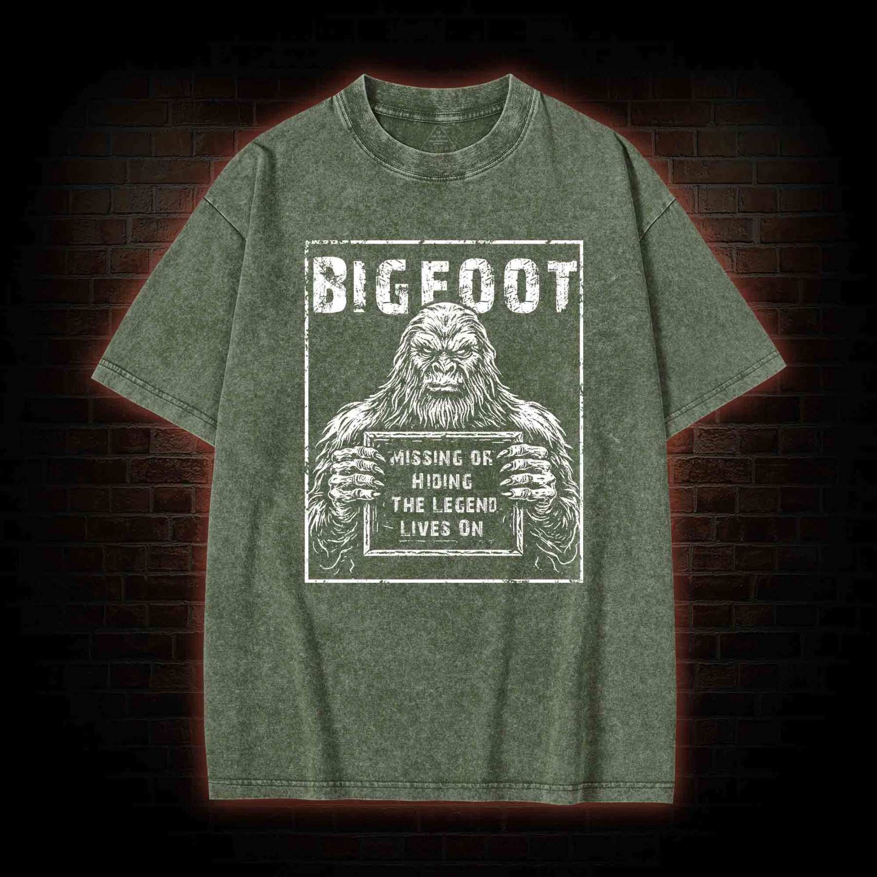 Bigfoot the Legend Lives on Washed T-shirt