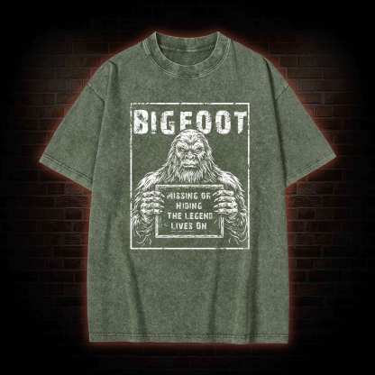 Bigfoot the Legend Lives on Washed T-shirt