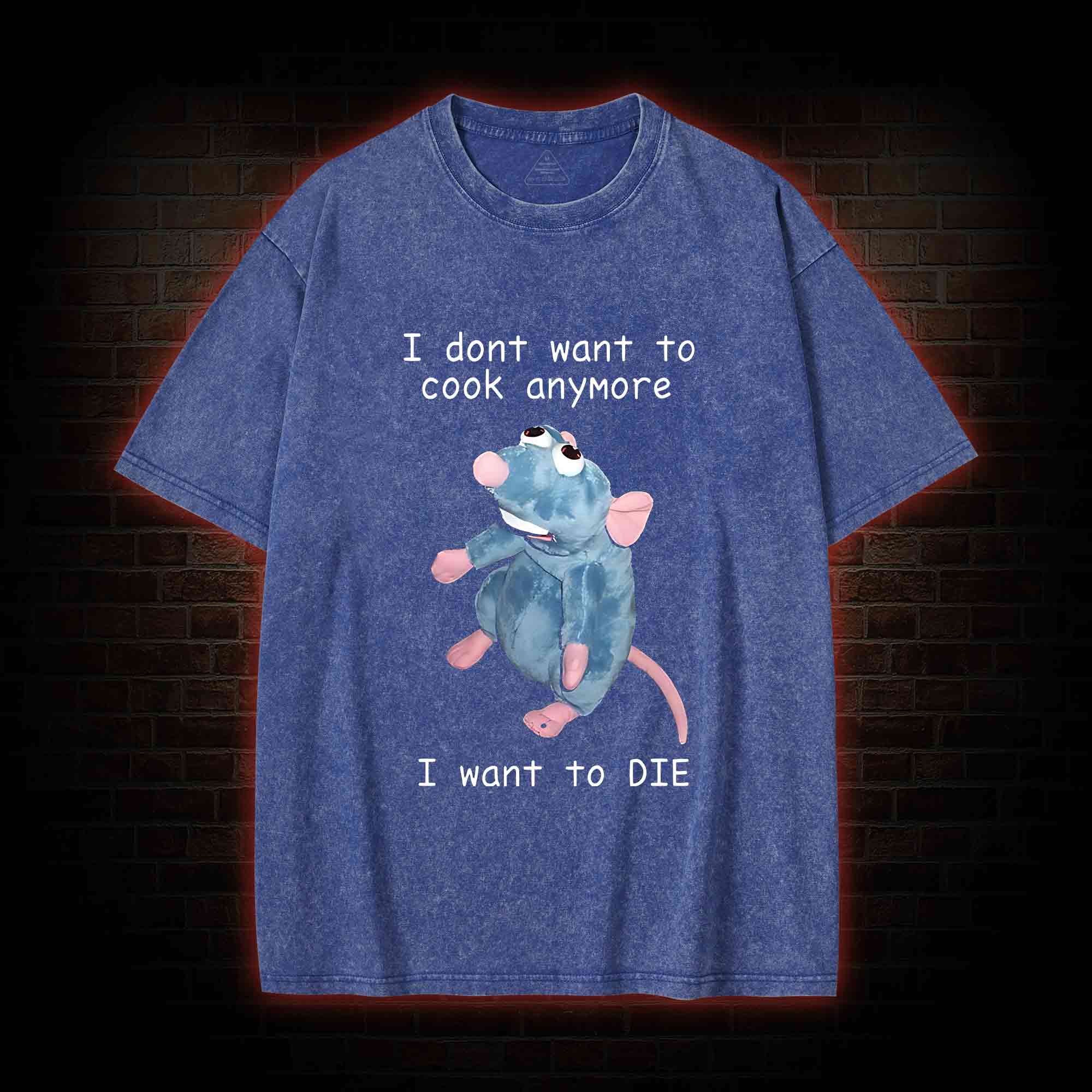  I Don't Want To Cook Anymore Washed T-shirt