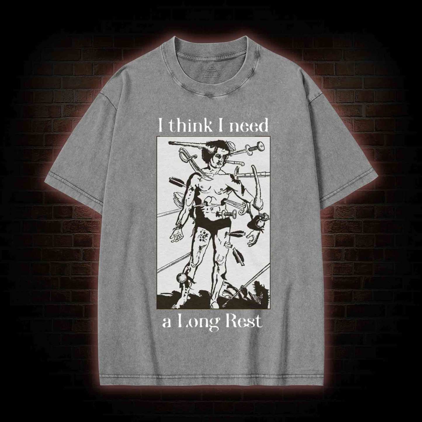 I Think I Need A Long Rest Washed T-shirt