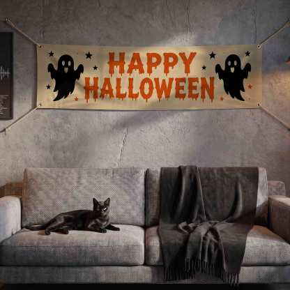 The Ghost Happy Halloween Banner