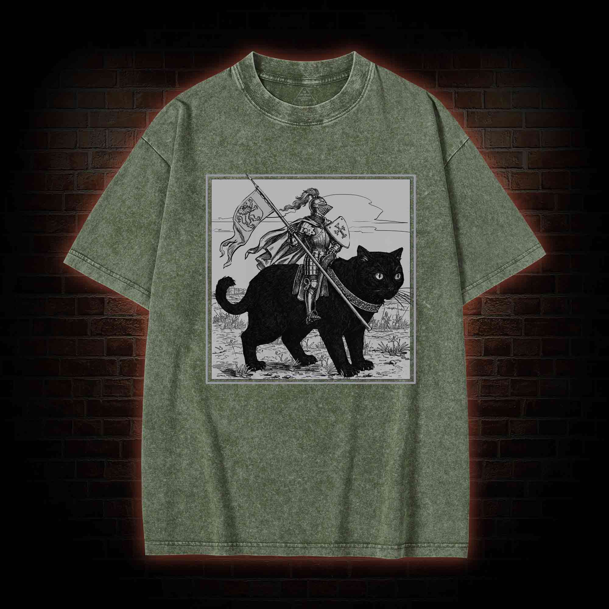 Medieval Knight Washed T-shirt