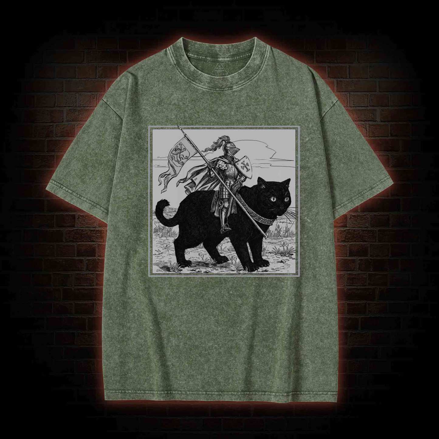 Medieval Knight Washed T-shirt