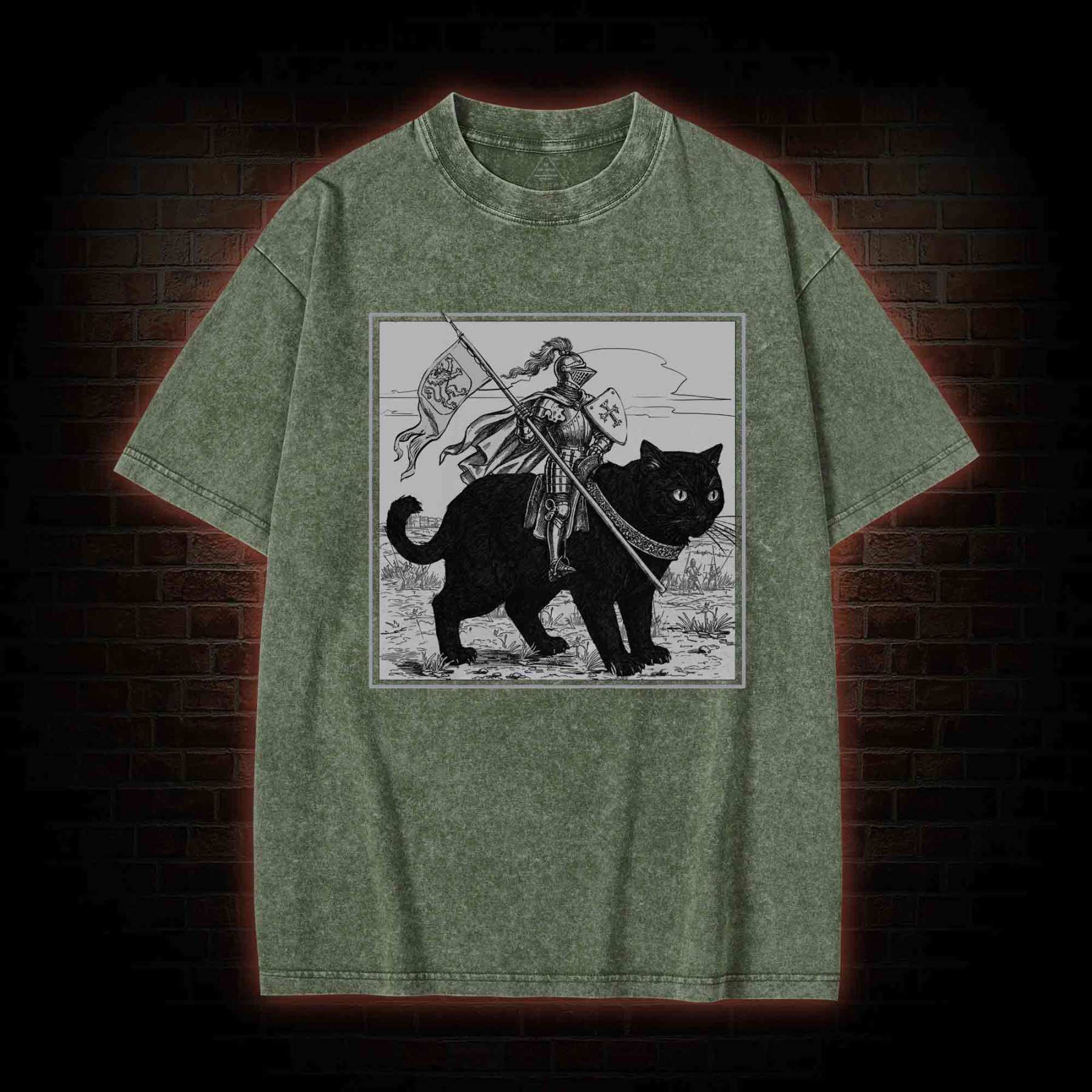 Medieval Knight Washed T-shirt