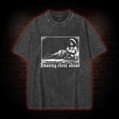 Amazing Chest Ahead Washed T-shirt