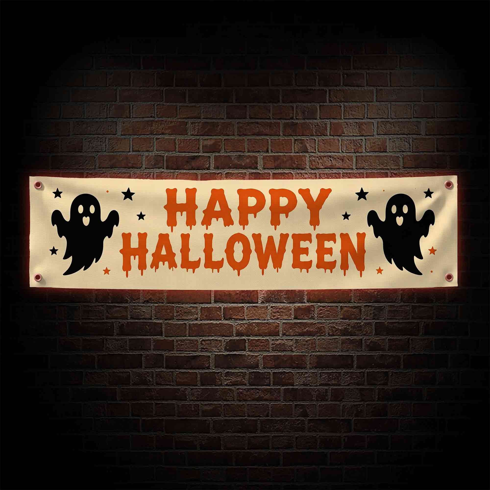 The Ghost Happy Halloween Banner