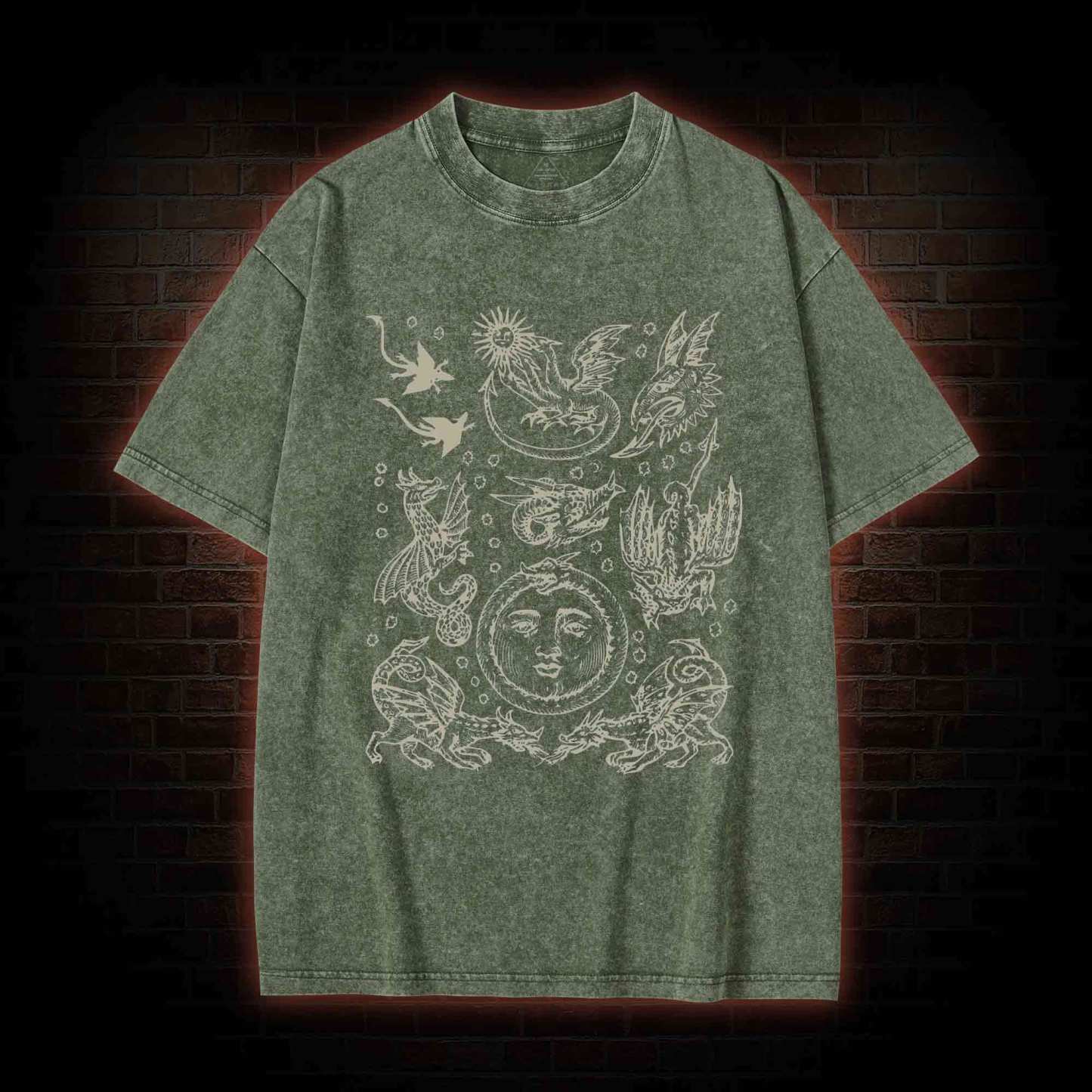 Medieval Dragons Vintage Washed T-shirt