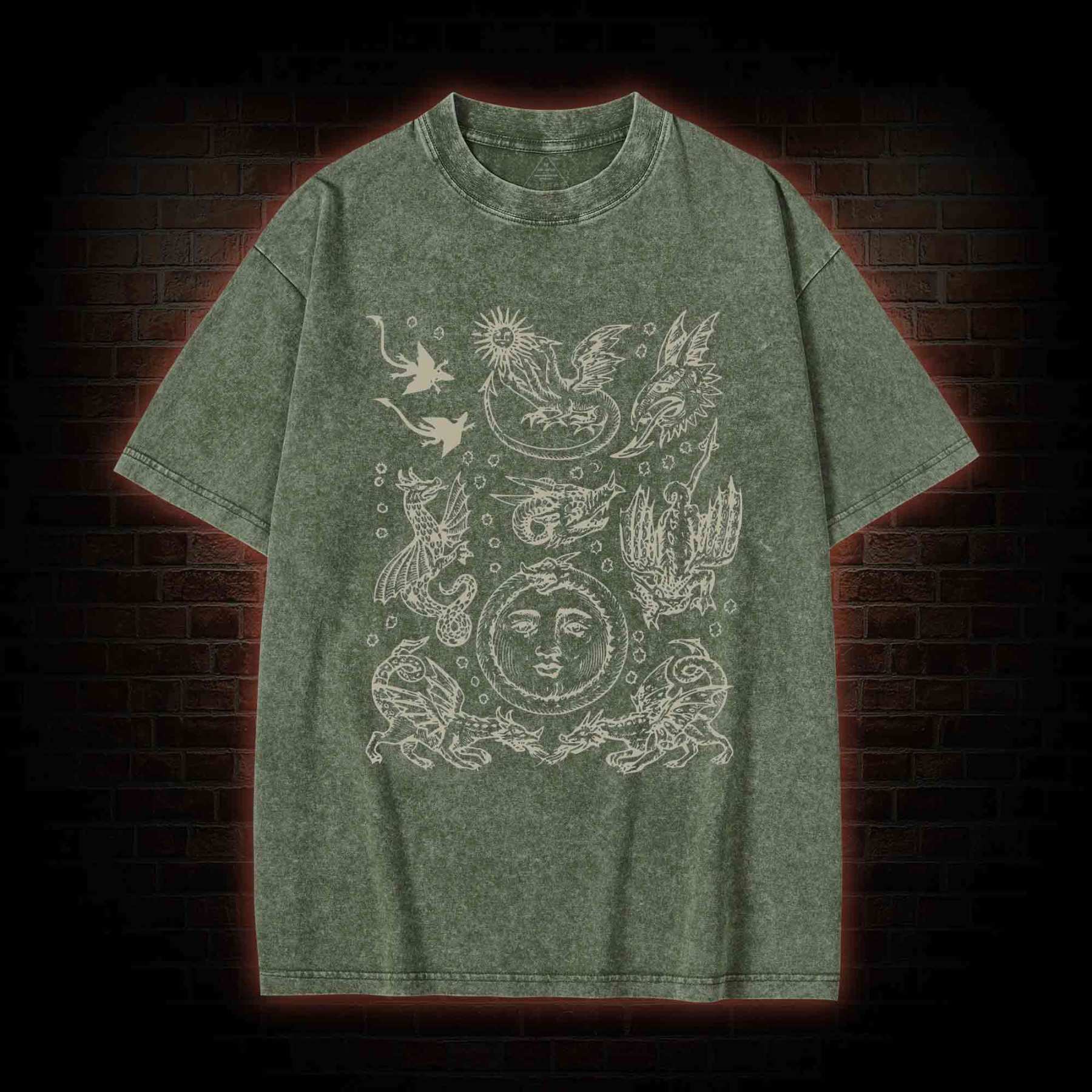 Medieval Dragons Vintage Washed T-shirt