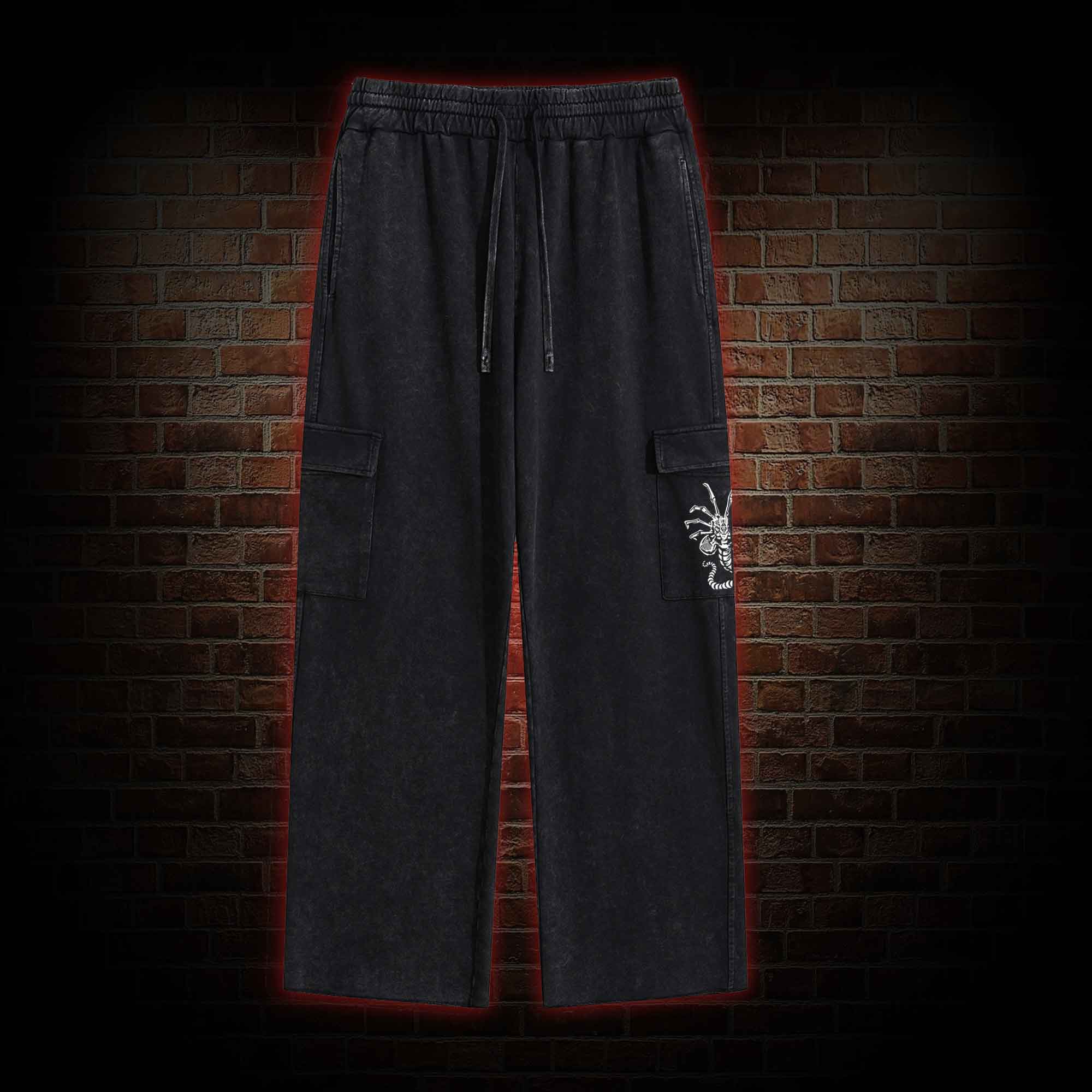 Alien Delivery Guy Washed Cargo Pants