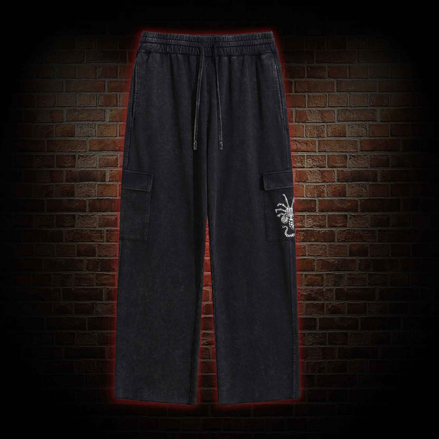 Alien Delivery Guy Washed Cargo Pants