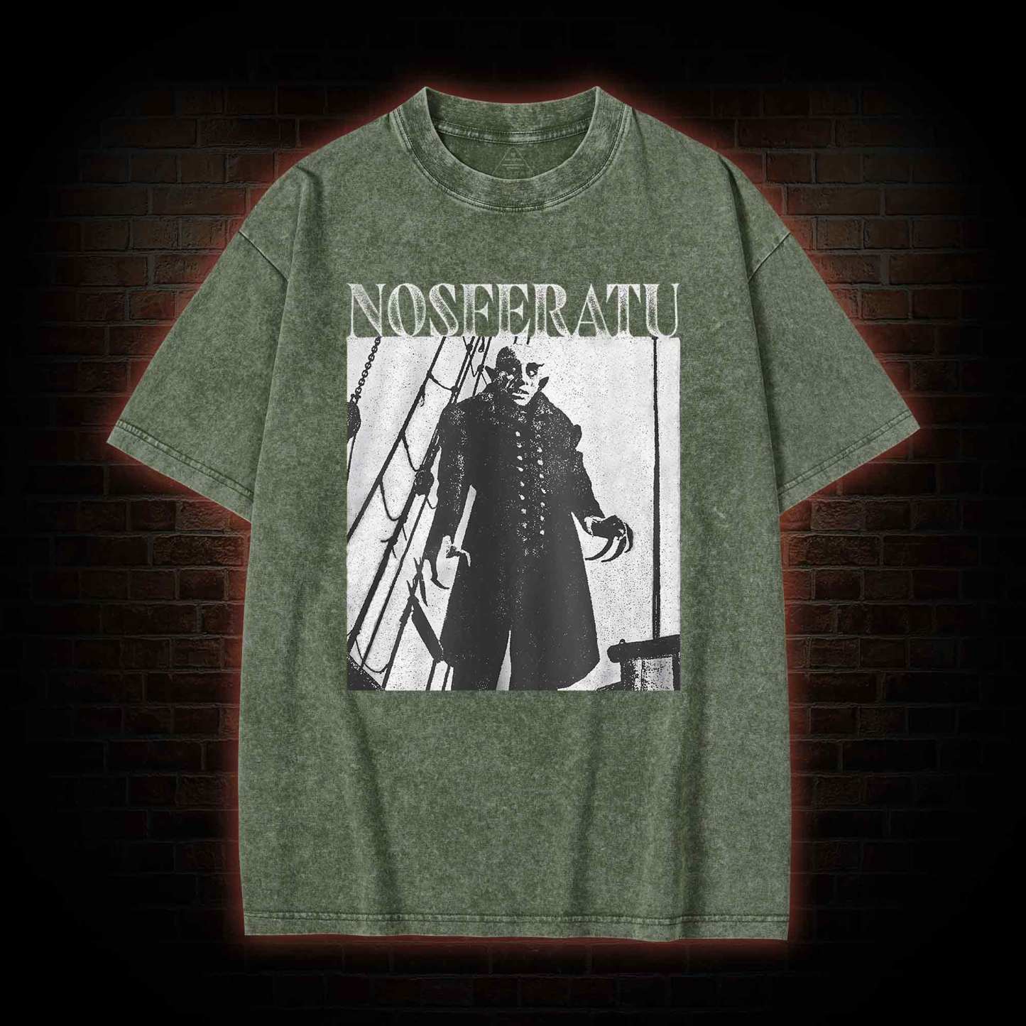 Nosferatu Scary Movie Washed T-shirt