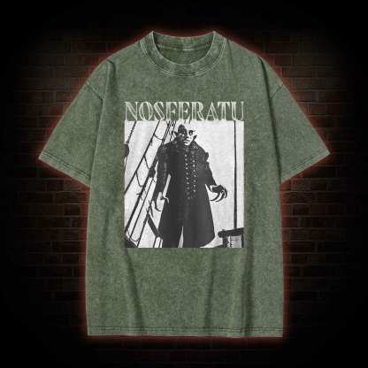 Nosferatu Scary Movie Washed T-shirt
