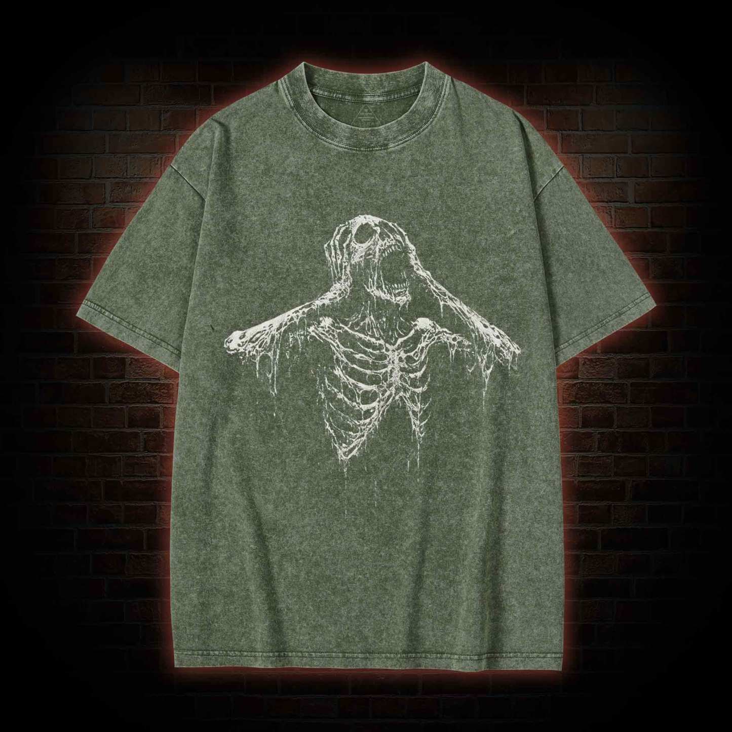 Screaming Skeleton Washed T-shirt