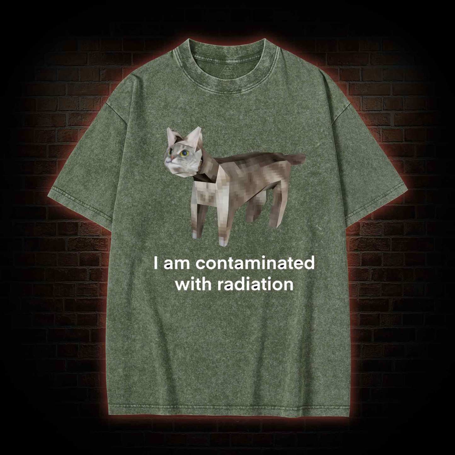 I am Contaminated with Radiation Washed T-shirt