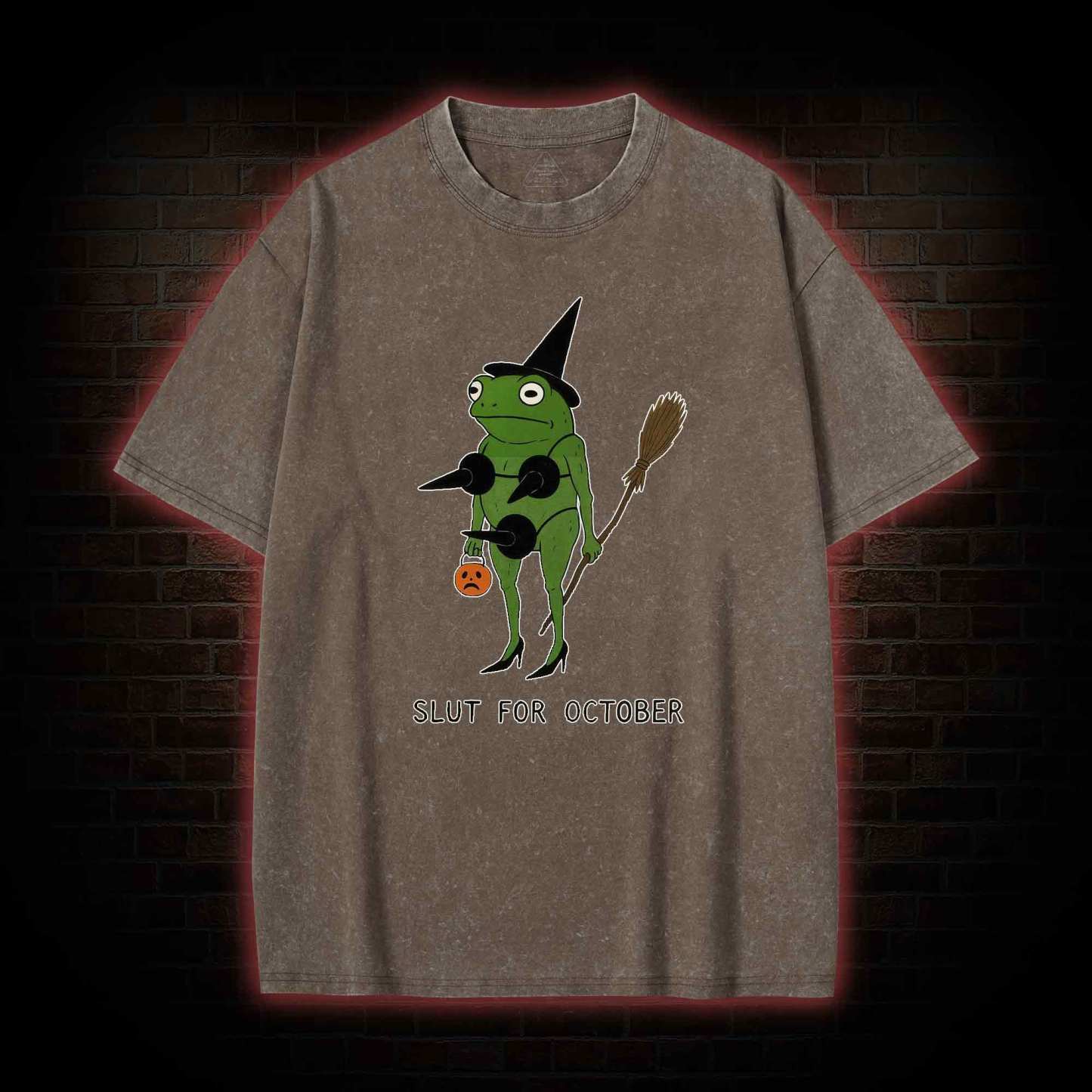 Slut for October Washed T-shirt