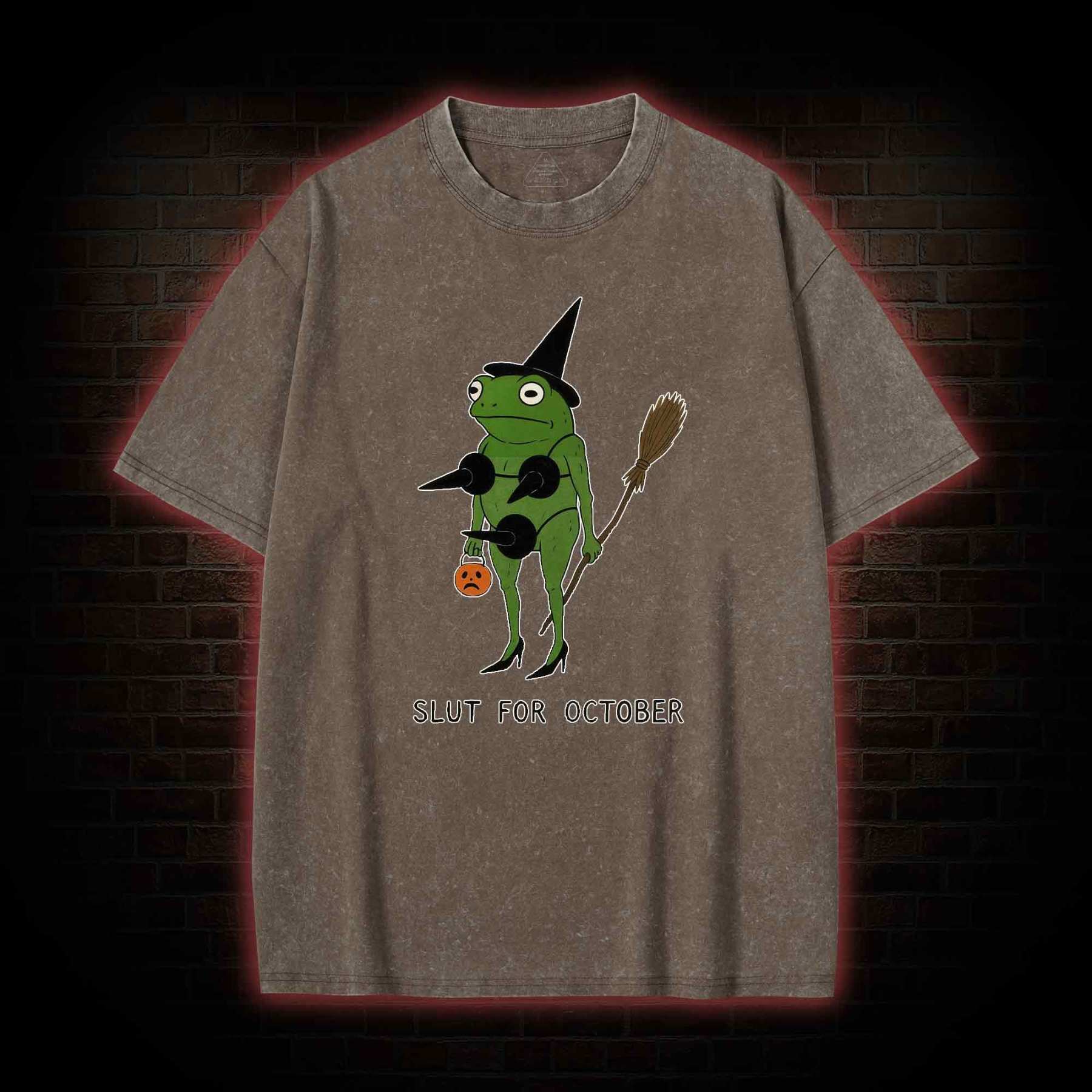 Slut for October Washed T-shirt