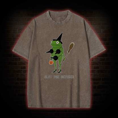 Slut for October Washed T-shirt