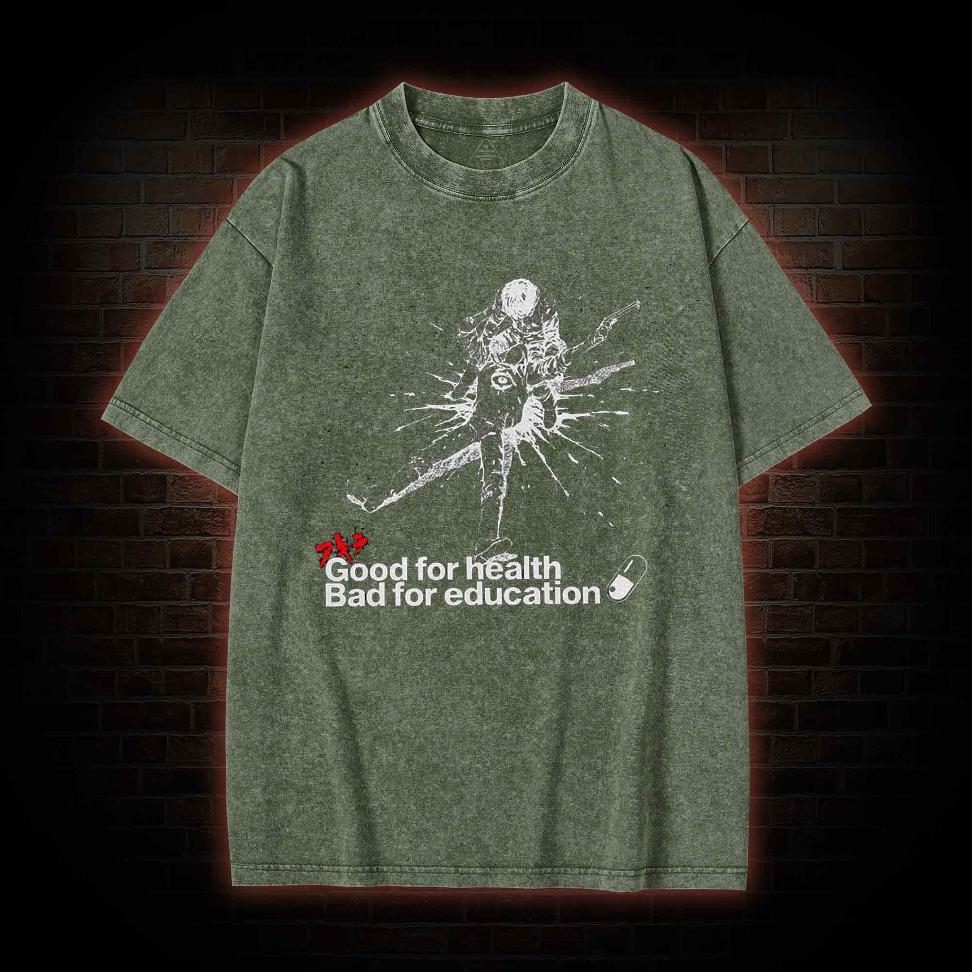 Good for Health Bad for Education Washed T-shirt