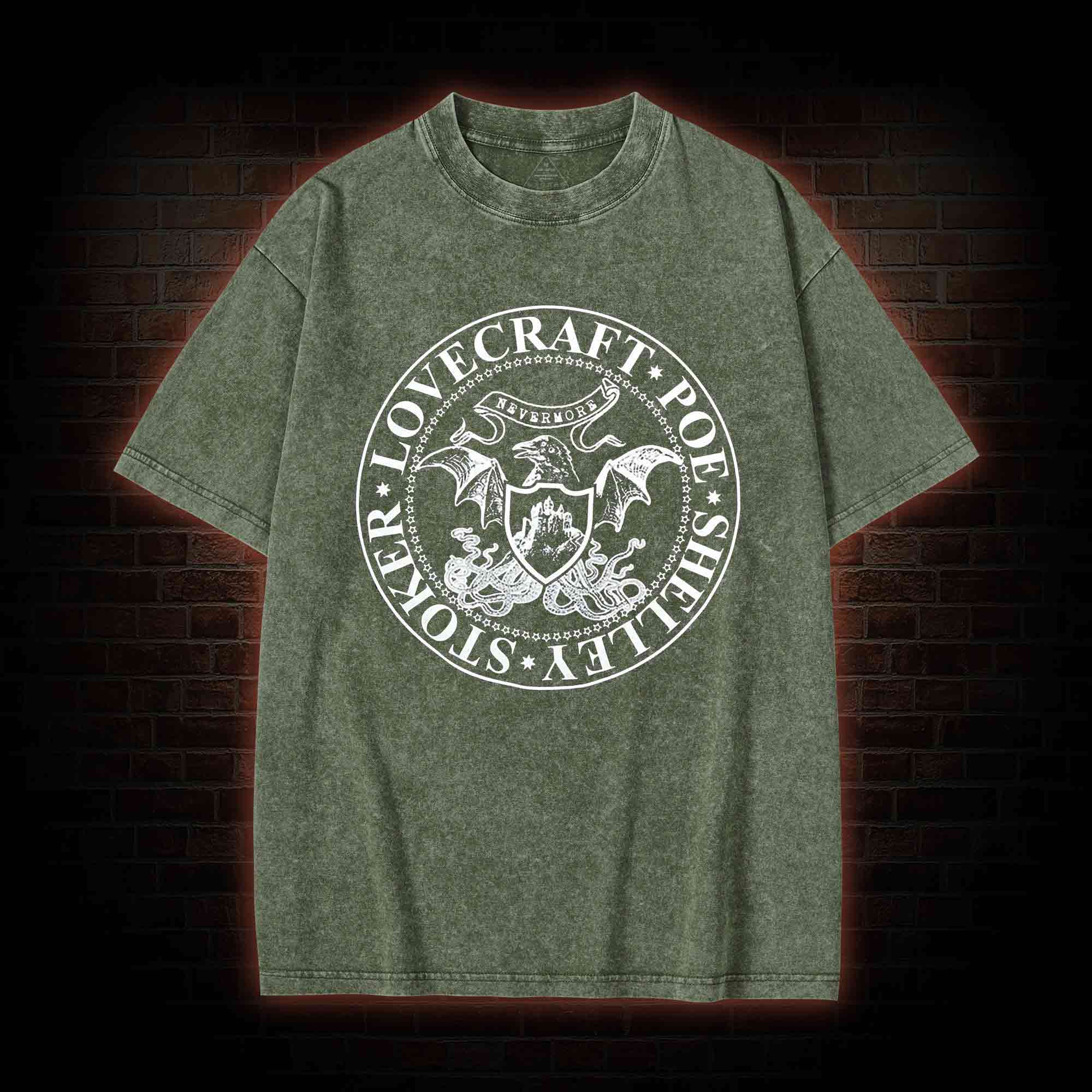 Horror Author Washed T-shirt