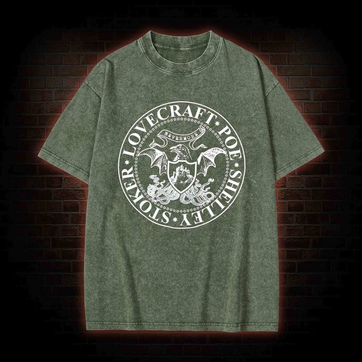 Horror Author Washed T-shirt