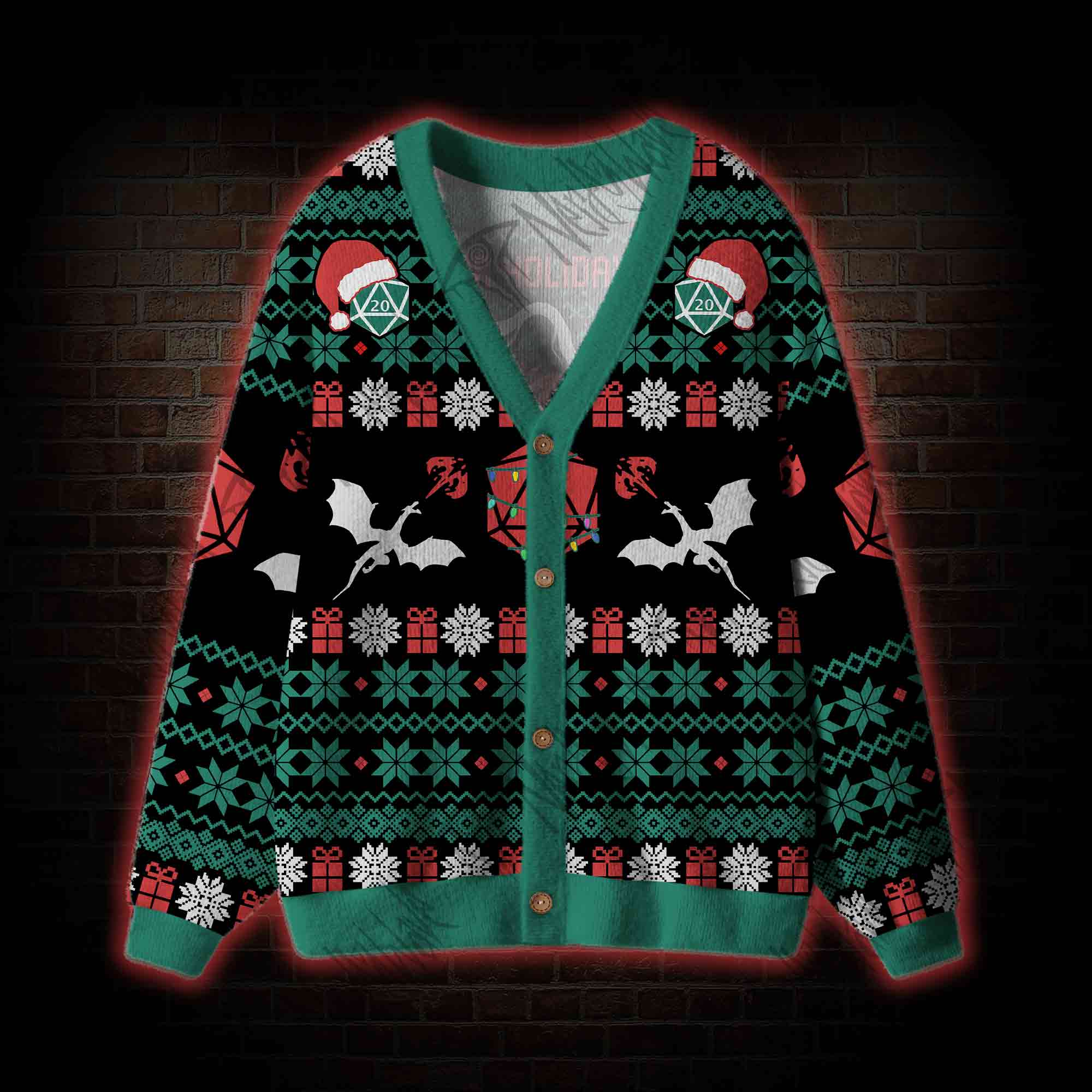 Roll for Holiday Cheer! Cardigan Sweater