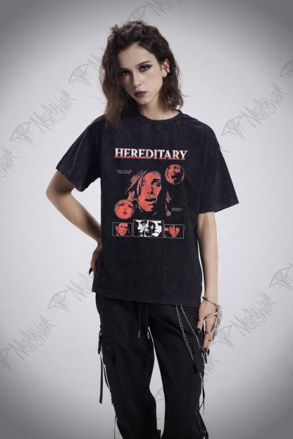 Evil Runs in Family Washed T-shirt