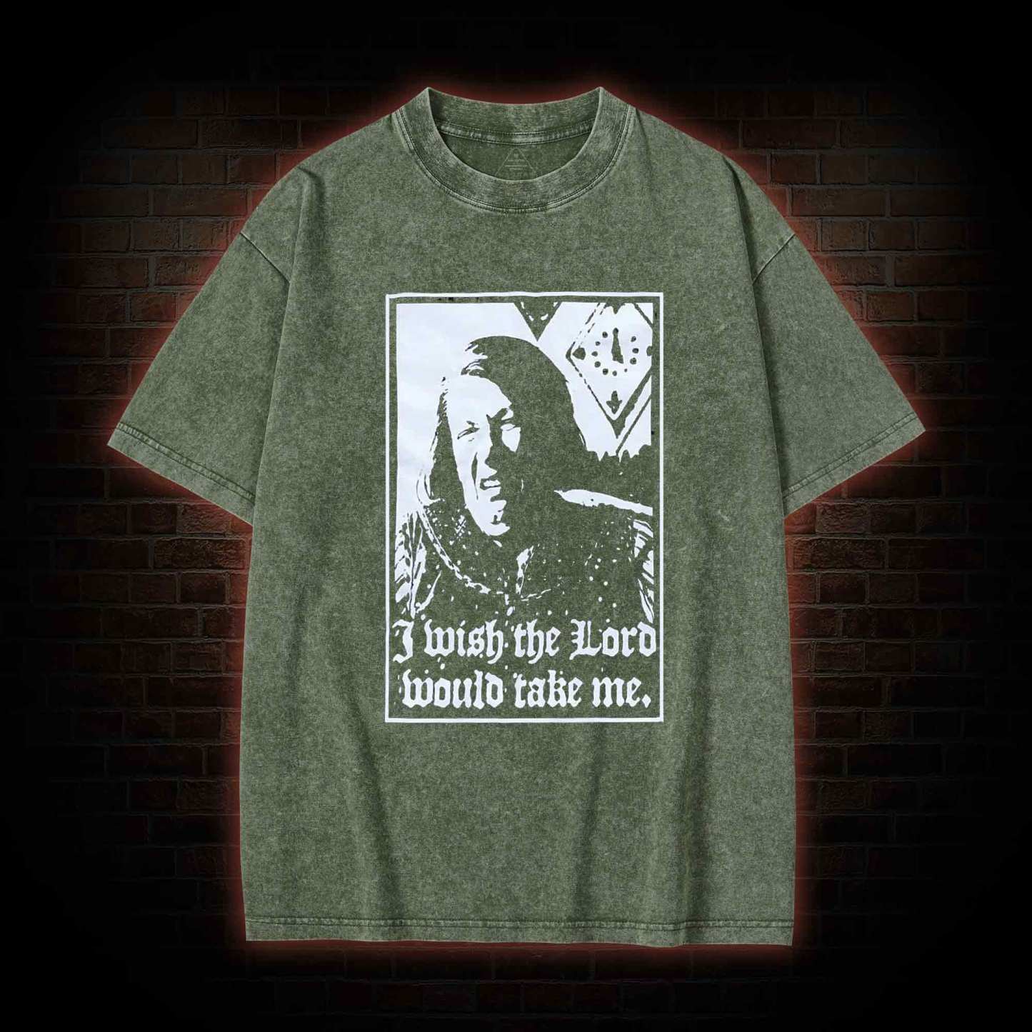 I Wish the Lord Would Take Me  Washed T-shirt