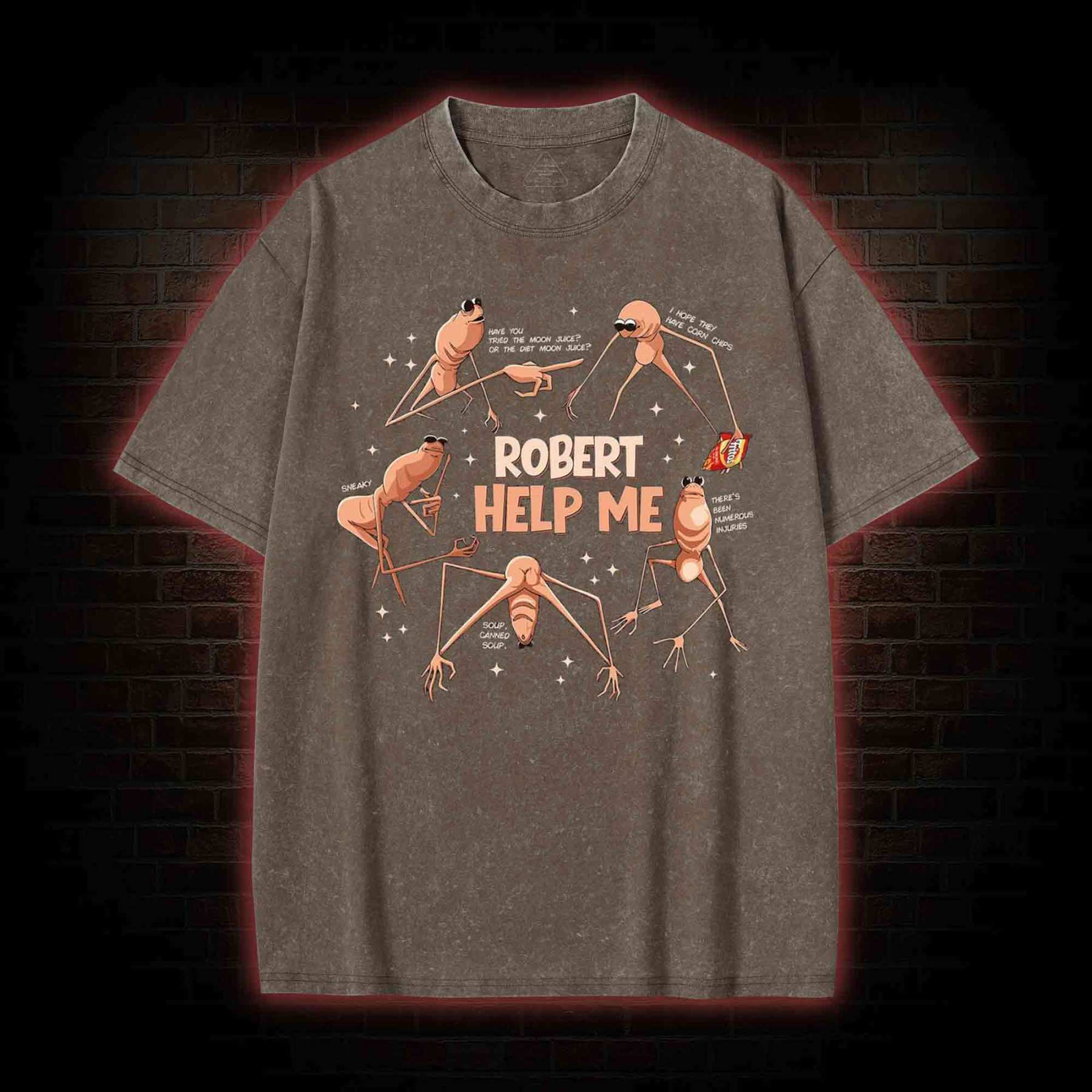 Robert Help Me Washed T-shirt