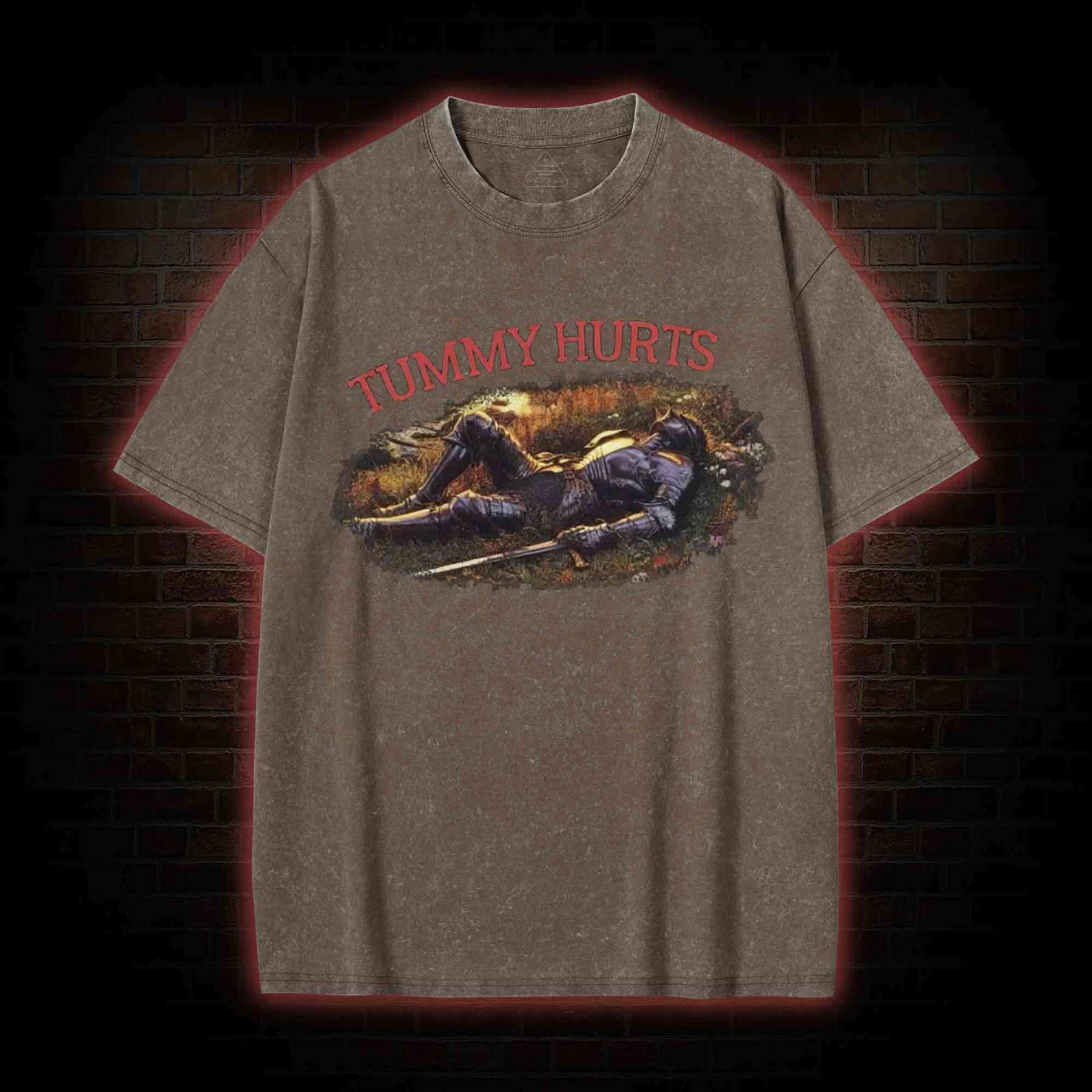 Tummy Hurts Knight Washed T-shirt