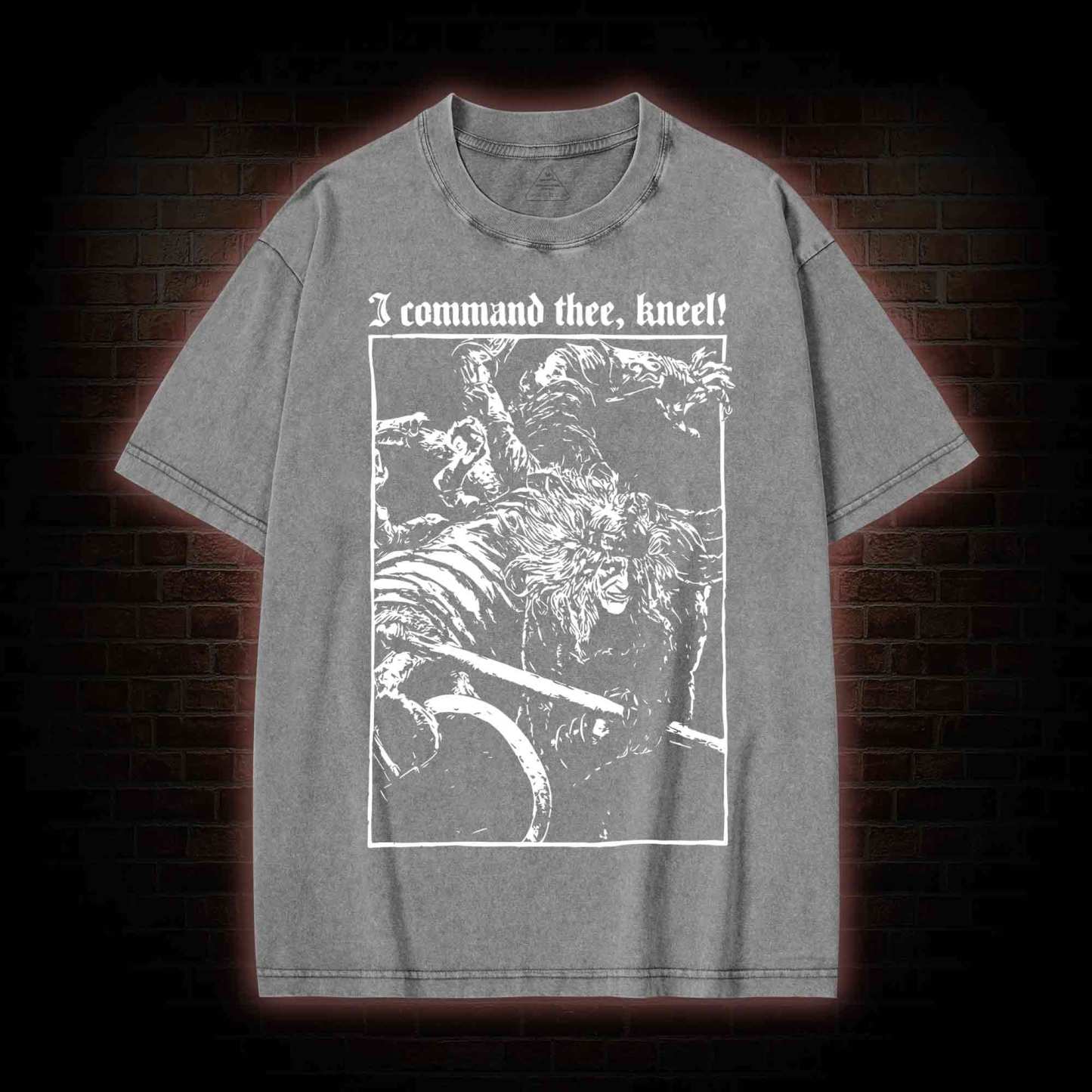 I Command Thee Kneel Washed T-shirt