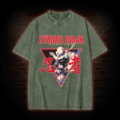Cyber Ninja Washed T-shirt