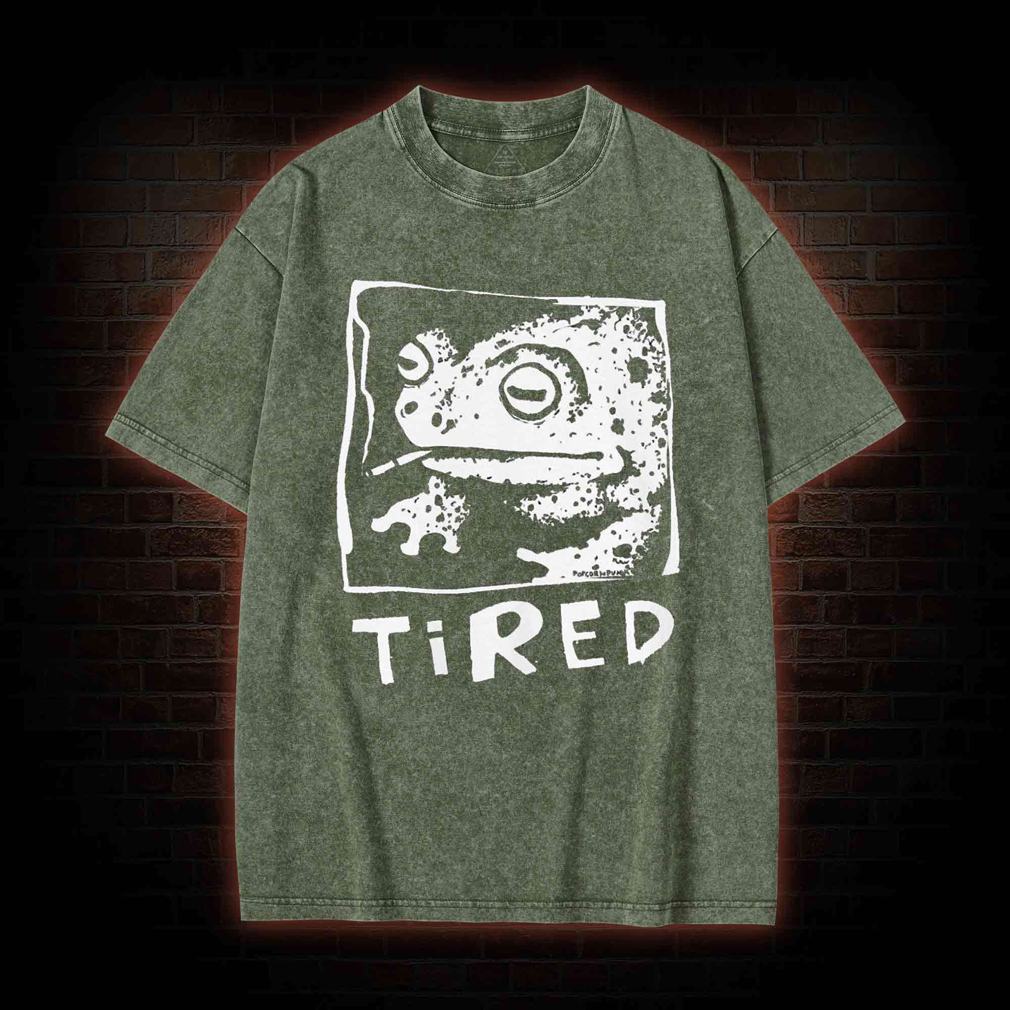 Tired Frog Washed T-shirt