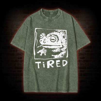 Tired Frog Washed T-shirt