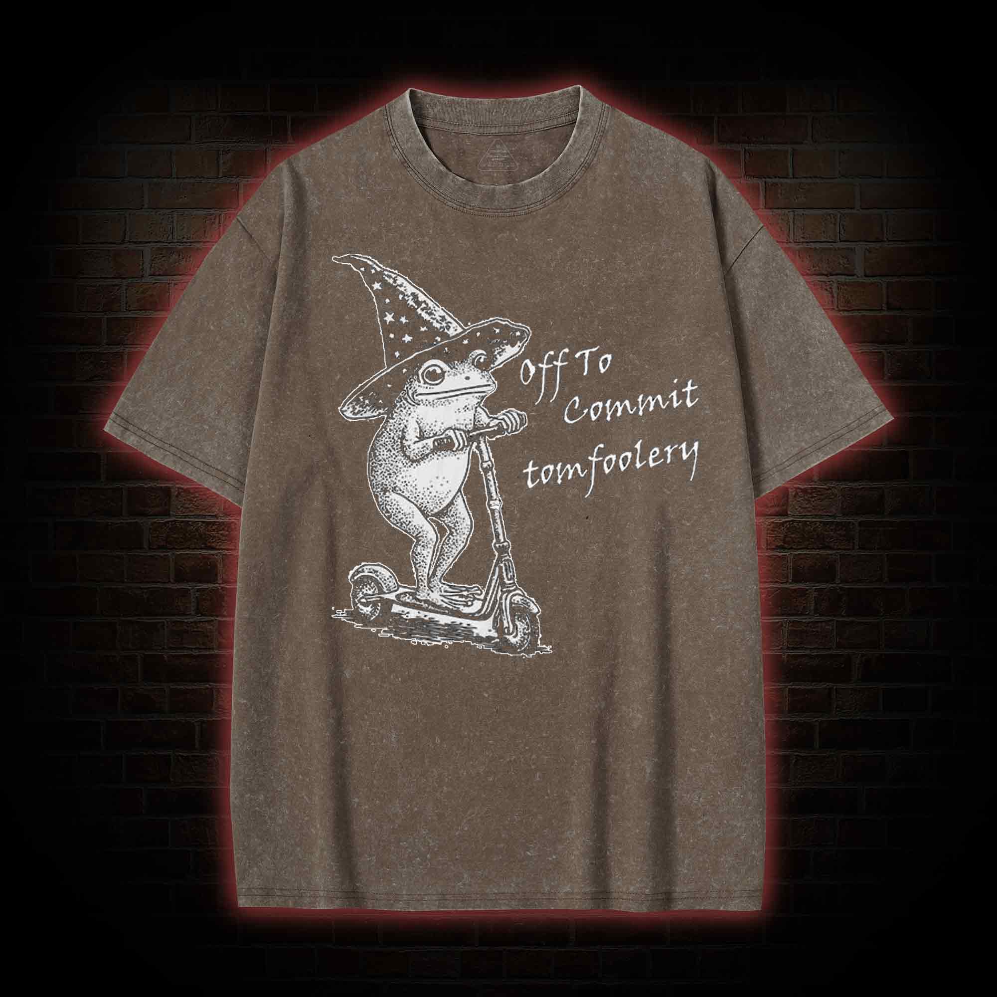 Off to Commit Tomfoolery Washed T-shirt