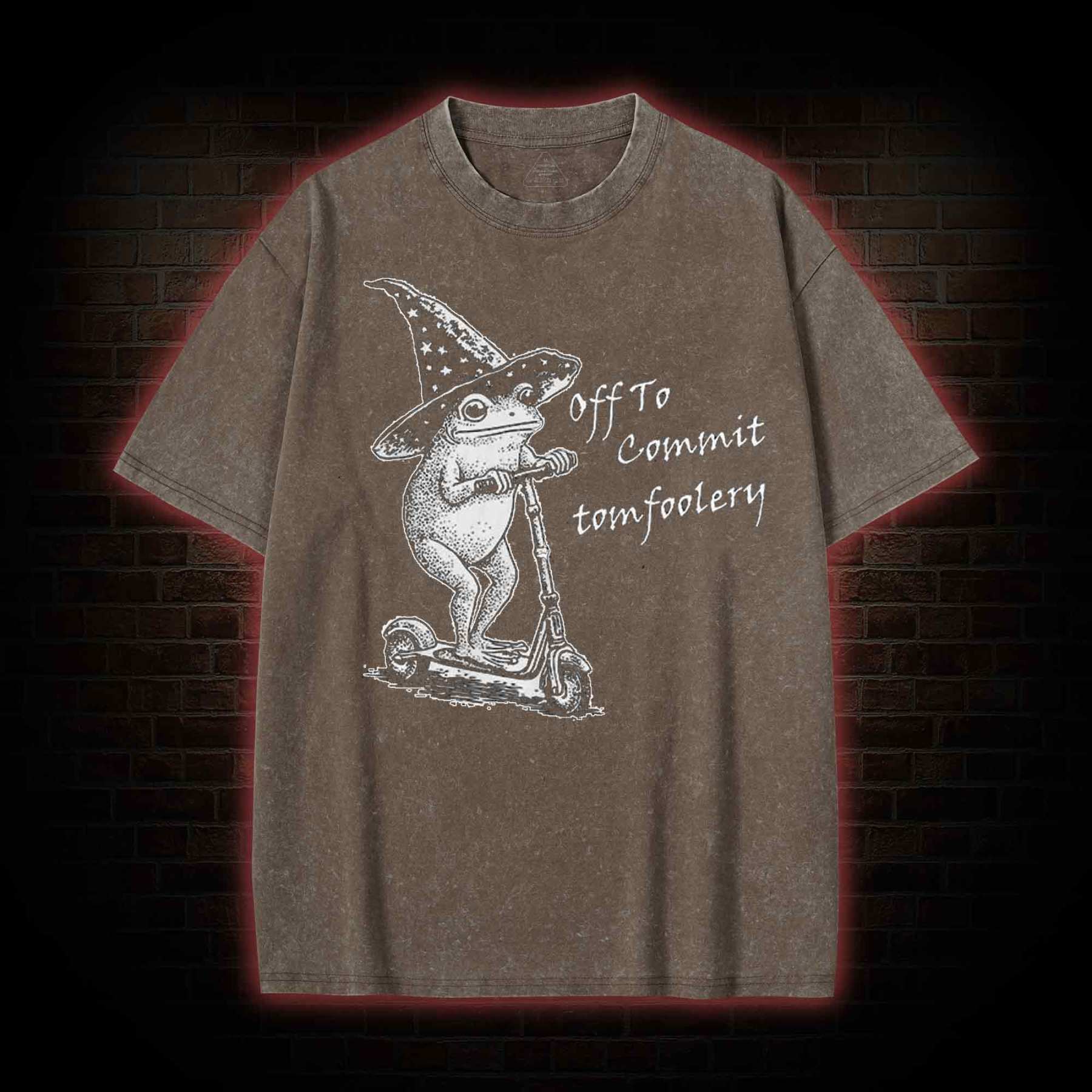 Off to Commit Tomfoolery Washed T-shirt